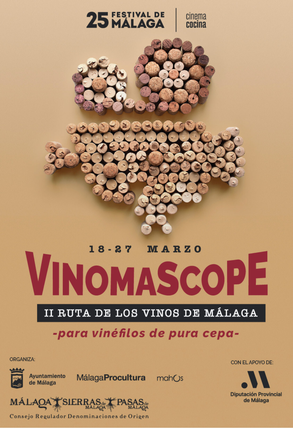 Vinomascope 2022, II RUTA DE TAPAS Y VINOS con el 25 Festival de Cine de Malaga