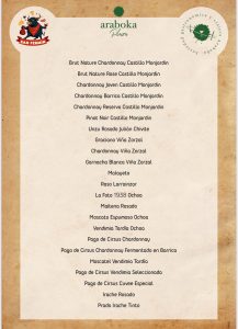 Vinos presentes en la jornada gastronómica del lunes 7 de julio en arabokaPLAZA para celebrar San Fermín con nuestra Sociedad Gastronómica y Viajera araboka.