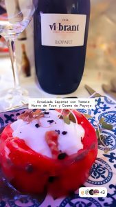 Platos y Vinos Espumosos del Priorat con la Bodega Llopart en el restaurante arabokaPLAZA de Málaga