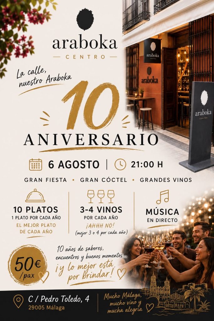 Fiesta aniversaria restaurante araboka en malaga